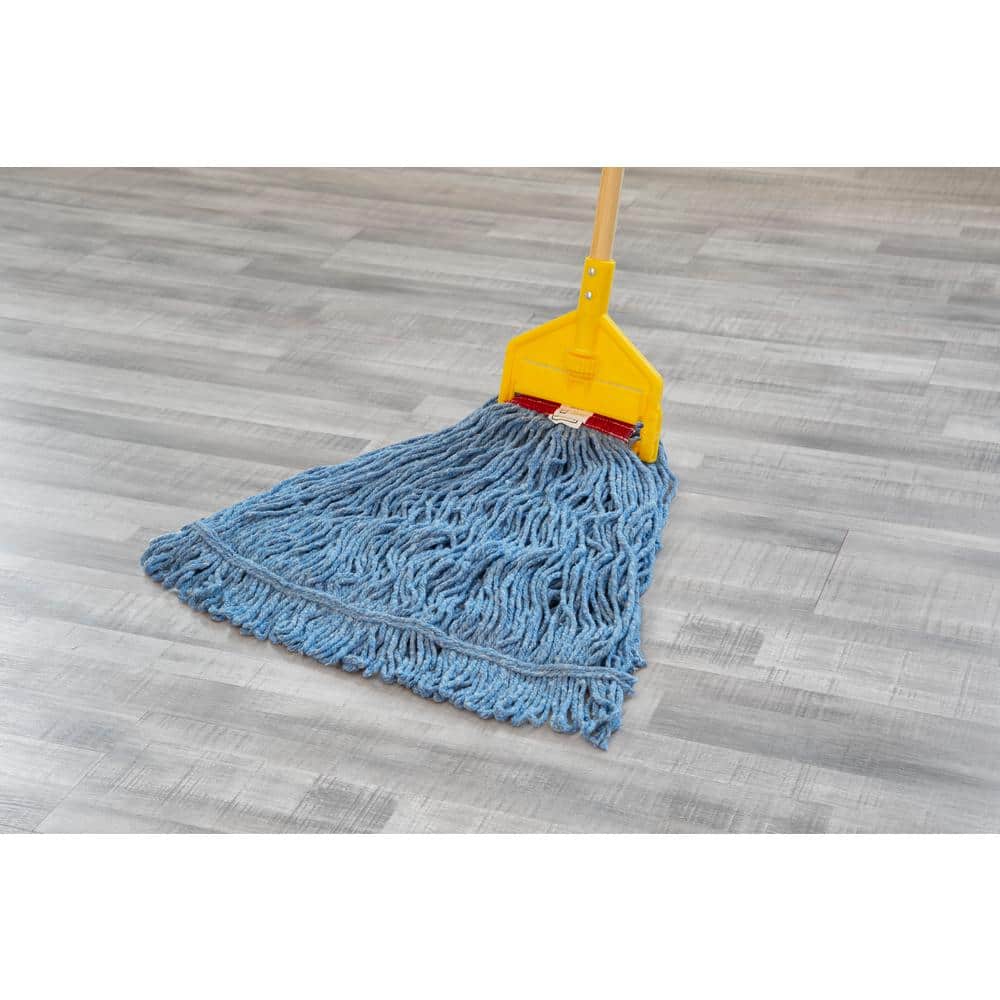 Blue Blended Yarn String Mop Head Refill (2-Pack)