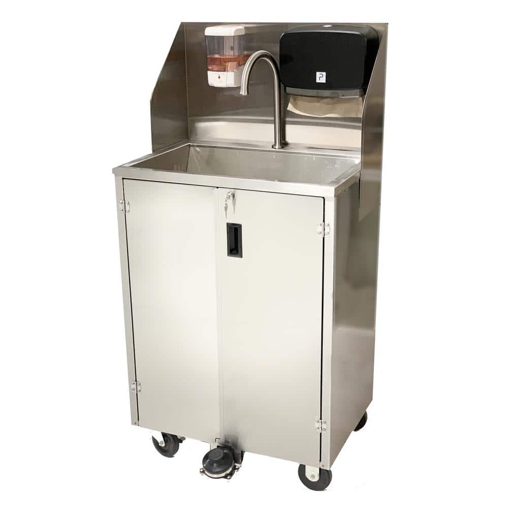 Pro Series Stainless Steel Portable Handwashing Sink with Gooseneck Faucet