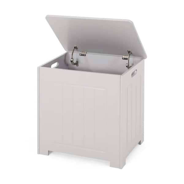 20 in. W x 15.75 in. D x 20.25 in. H Freestanding White Linen Cabinet