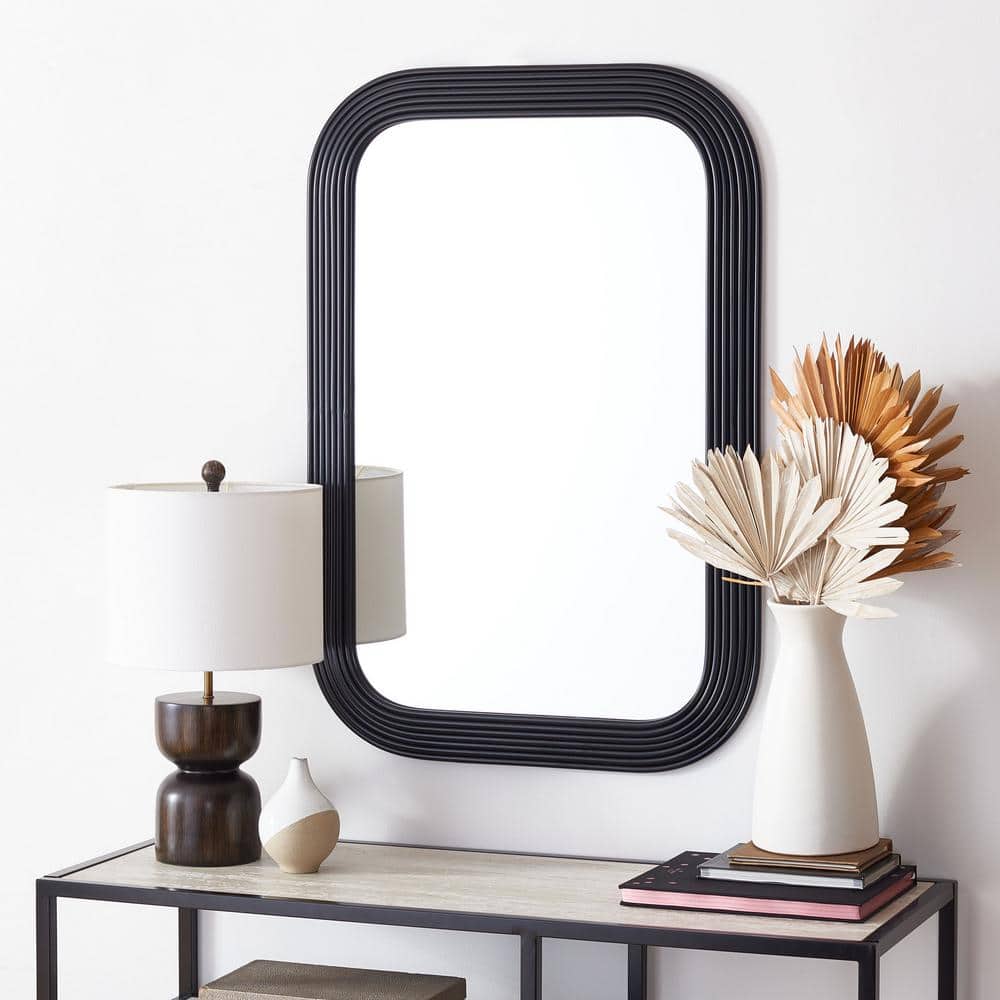 Rectangular Silver Wood Framed 24" x 36" Mirror
