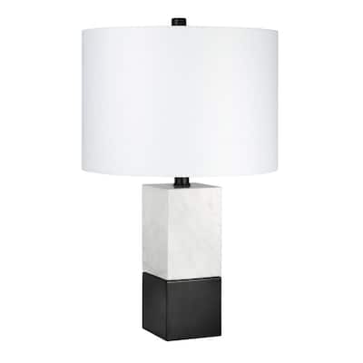 Lena 21.5 in. Table Lamp Marble and Blackened Bronze
