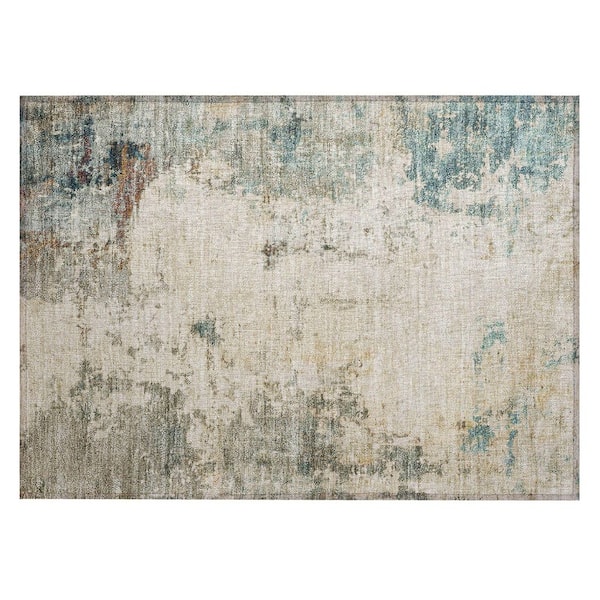 Addison Rugs Chantille Machine Washable Indoor/Outdoor Abstract ACN2022 Ivory 1 ft. 8 in. x 2 ft. 6 in. Accent Rug