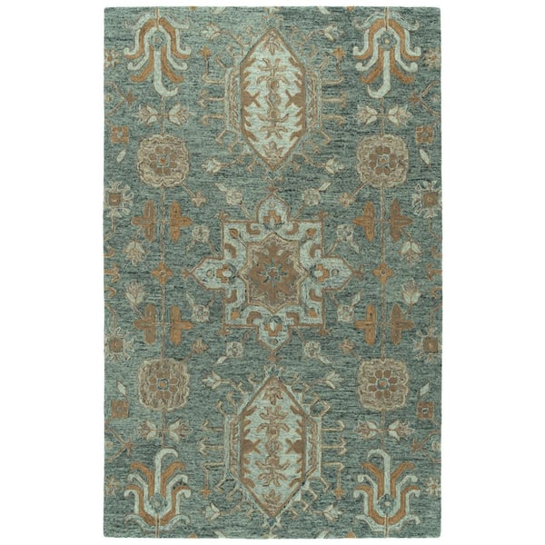Kaleen Chancellor Pewter Green 8 ft. x 10 ft. Area Rug