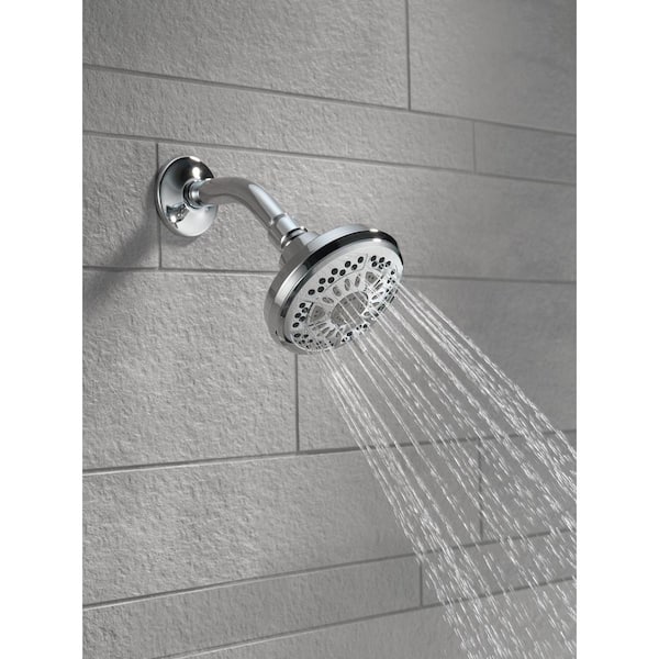 Delta 6-Spray Patterns 1.75 GPM 4.38 in. Wall Mount Fixed Shower