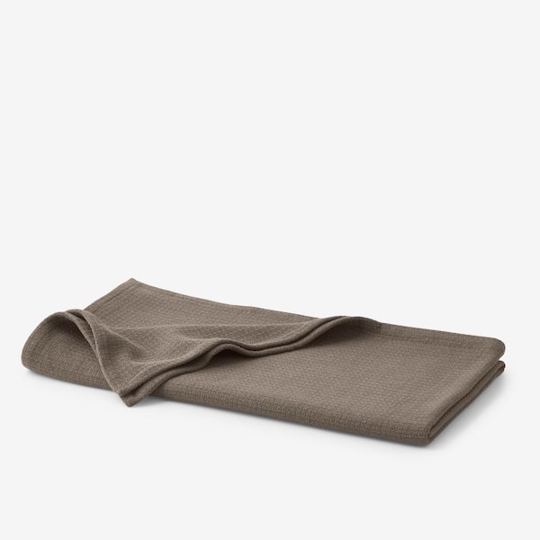 The Company Store Cotton Weave Mocha Cotton Throw Blanket