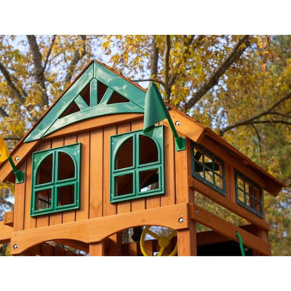 Gorilla Playsets DIY Outing III Wooden Outdoor Playset with Wood