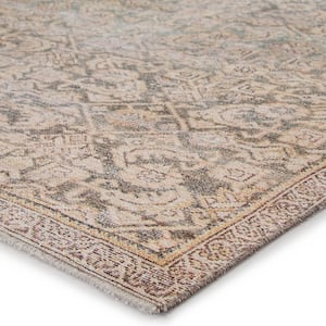 Luc Gold/Green 5 ft. x 8 ft. Bohemian Rectangle Area Rug