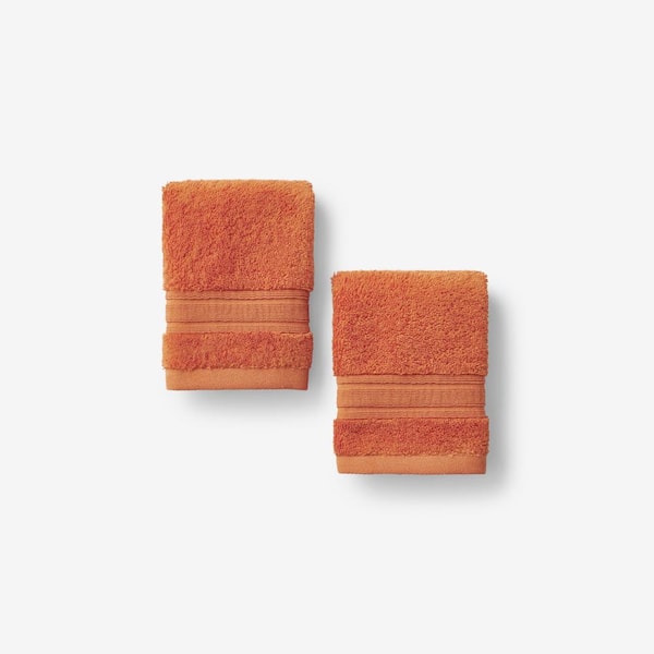 Performance Bath Towel Set, Hand Towels & Washcloths - Threshold - Orange,  New