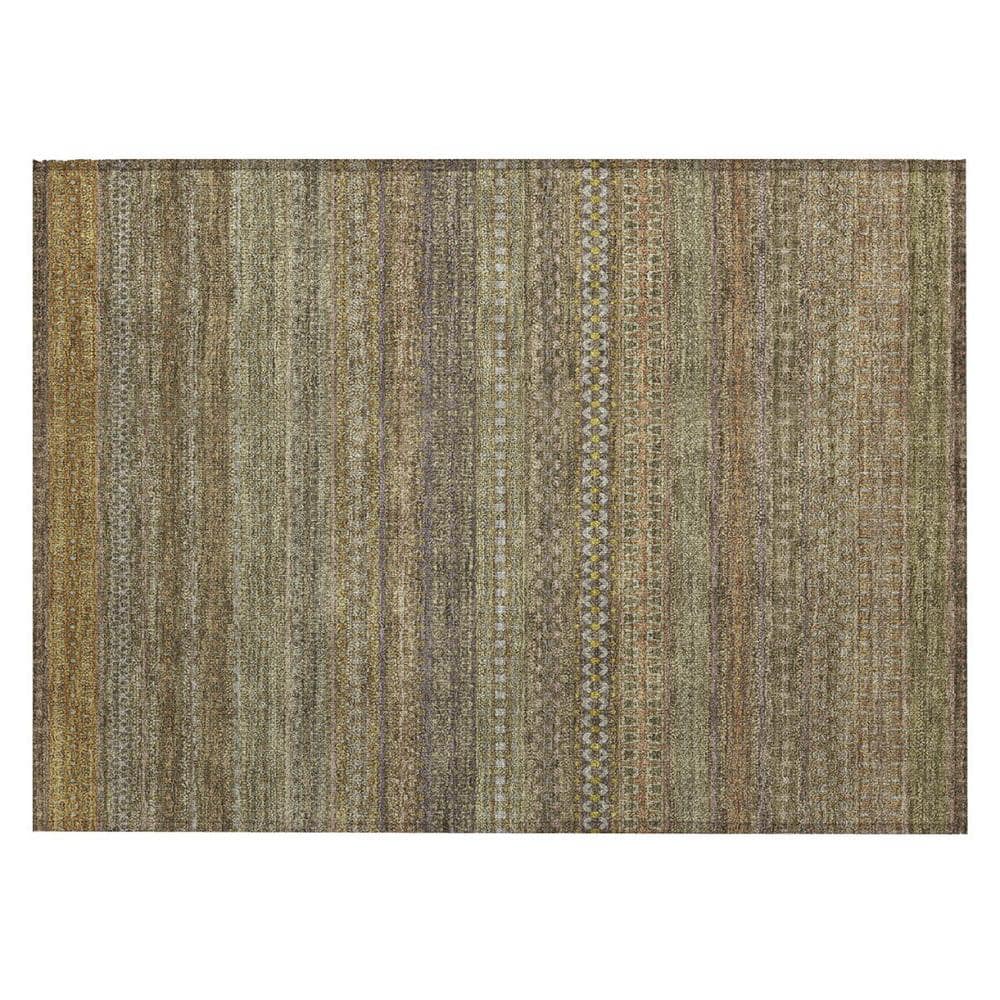 Khaki 2 ft. x 3 ft. Woven Striped Polyester Rectangle Indoor/Outdoor Area Rug price history on PriceWatchPro