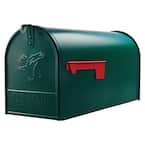 Elite Green, Large, Steel, Post Mount Mailbox