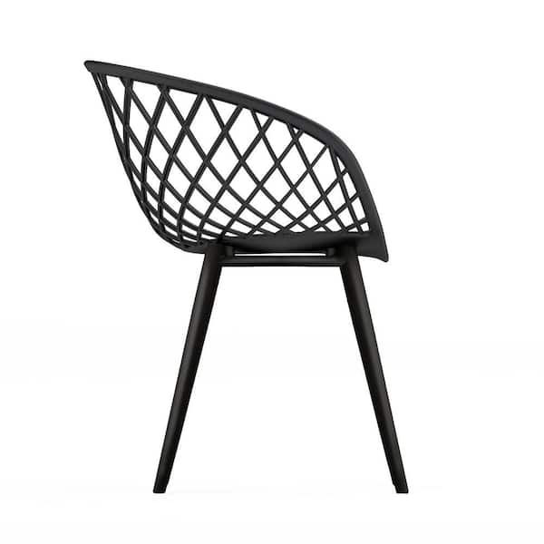 Kurv Black Arm Chair (Set of 2)