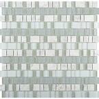 Unique Ballad Glossy 12.01 in. x 12.13 in. x 4mm Glass Mesh-Mounted Mosaic Tile (1.02 sq. ft.)