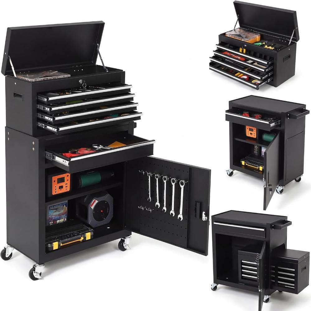 5-Drawer Rolling Tool Chest with Wheels, Portable Tool Storage Cabinet with Sliding Drawers and Protective Liner price history on PriceWatchPro