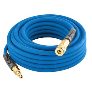 3/8 in. x 100 ft. PVC/Rubber Hybrid Air Hose with 1/4 in. Brass Fittings