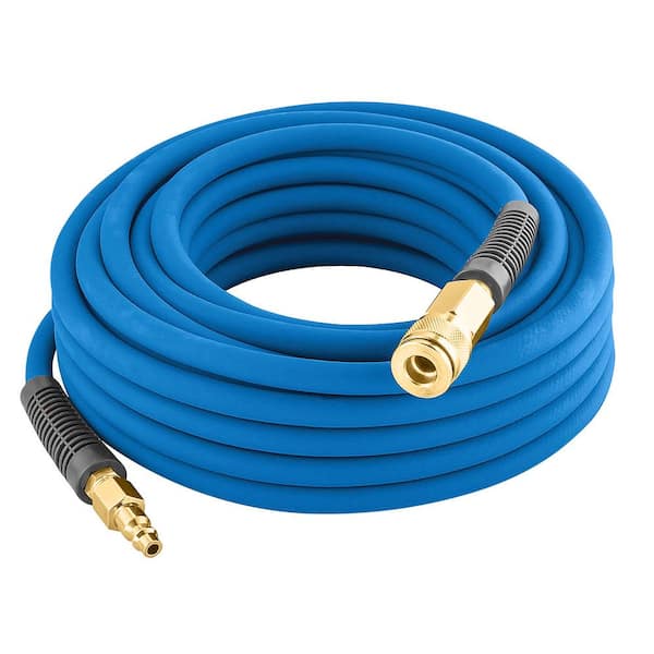 Estwing 3/8 in. x 50 ft. PVC/Rubber Hybrid Air Hose with 1/4 in. Brass Fittings