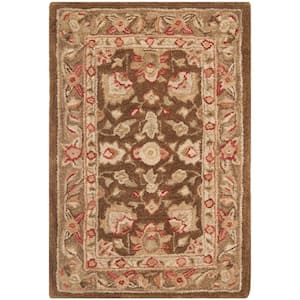 Anatolia Brown/Green Doormat 2 ft. x 3 ft. Border Area Rug