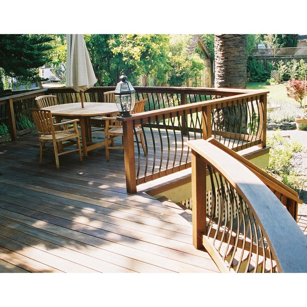 188 in Black Aluminum Arch Baluster for Deck and Stairs