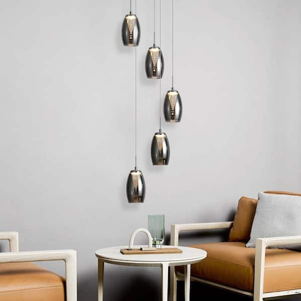 Reviews for Genoci 5 Light Chrome Modern Cluster Long Integrated