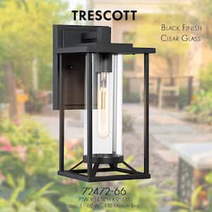 Trescott 1- Light Black Outdoor Wall Lantern Sconce