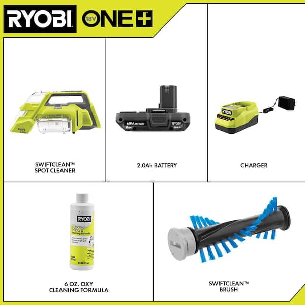 ONE+ 18V Cordless SWIFTClean Spot Cleaner Kit with 2.0 Ah Battery and Charger