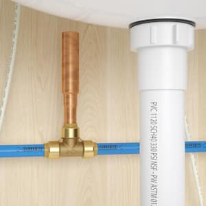 1/2 in. Push-to-Connect Brass Residential Water Hammer Arrestor Tee