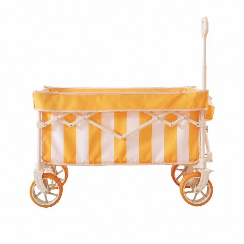 "6 cu. ft. Large Capacity Steel Bin Garden Cart with with 6.7"" Fat Tires for Sand, Foldable Design for Beach Camping" price history on PriceWatchPro