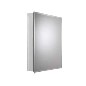 24 in. W x 30 in. H x 5-1/4 in. D Frameless Aluminum Recessed or Surface-Mount Medicine Cabinet with Easy Hang System