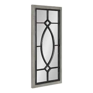 Bakersfield 30 in. x 13 in. Classic Rectangle Framed Gray Wall Accent Mirror