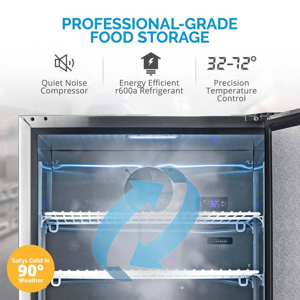 24" Stainless Steel Built-in Beverage Refrigerator with Energy Star