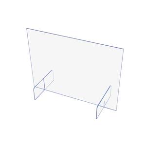 Sneeze Guard 36 in. x 72 in. x 0.25 in. Clear Acrylic Protection Shield Freestanding with Stand No Pass Through Window