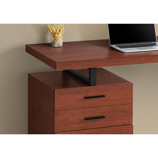 Techni Mobili Compact Computer Desk Cherry