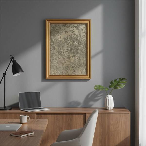 Antique Sketch Landscape Pictures Framed Wall Art 16 in. x 12 in