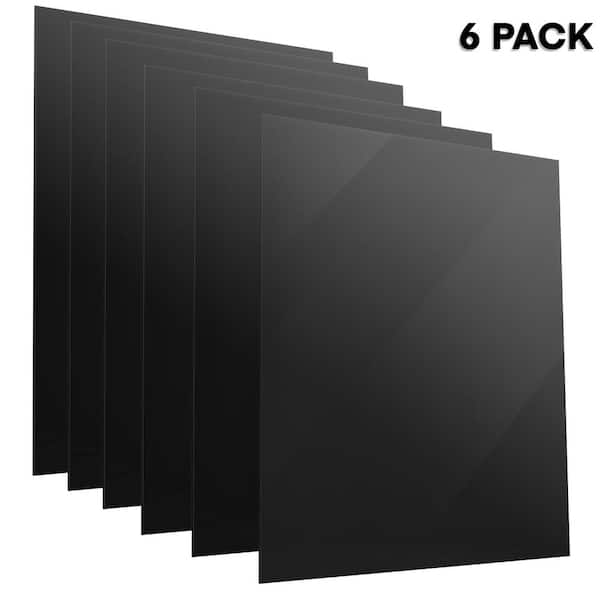 Rock Hard Plastics - 12 x 12 Black Acrylic Sheet Lucite Plexiglass  (Actual Size 11.875 x 11.875 - .118 (1/8)