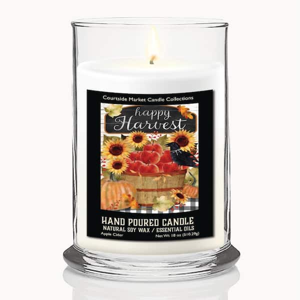 Happy Harvest II 18 oz Status Candle Glass