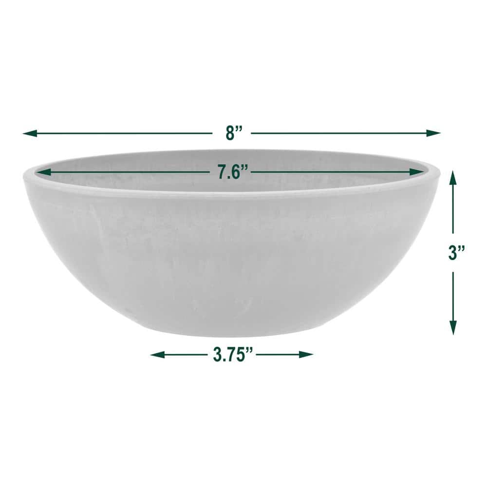 Terra Cotta Round Recycled Plastic Garden Bowl Planter, 8-inch