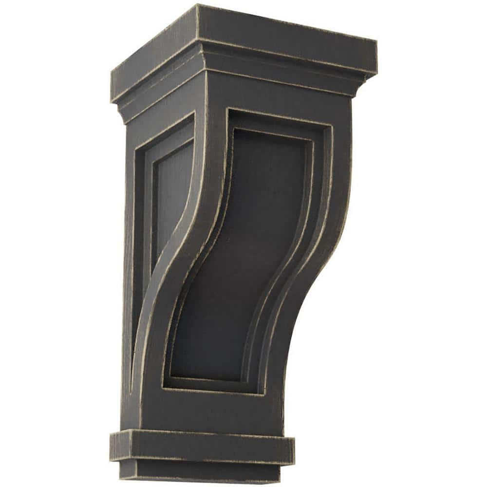 Ekena Millwork 4-3/4 in. x 10 in. x 5 in. Black Traditional Recessed ...