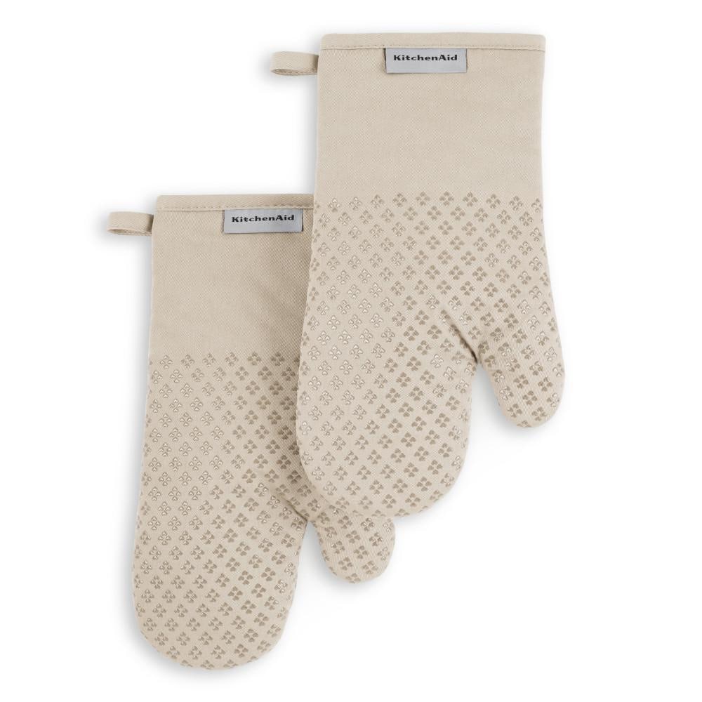 KitchenAid Asteroid Silicone Grip Tan Oven Mitt 2 Pack O2010054TDKAA1 205