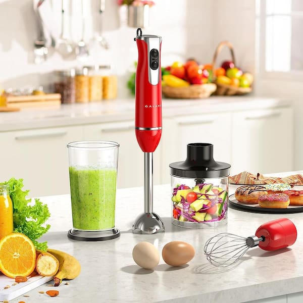 Galanz 2-Speed Multi-function Retro Hand Immersion Blender in Hot Rod