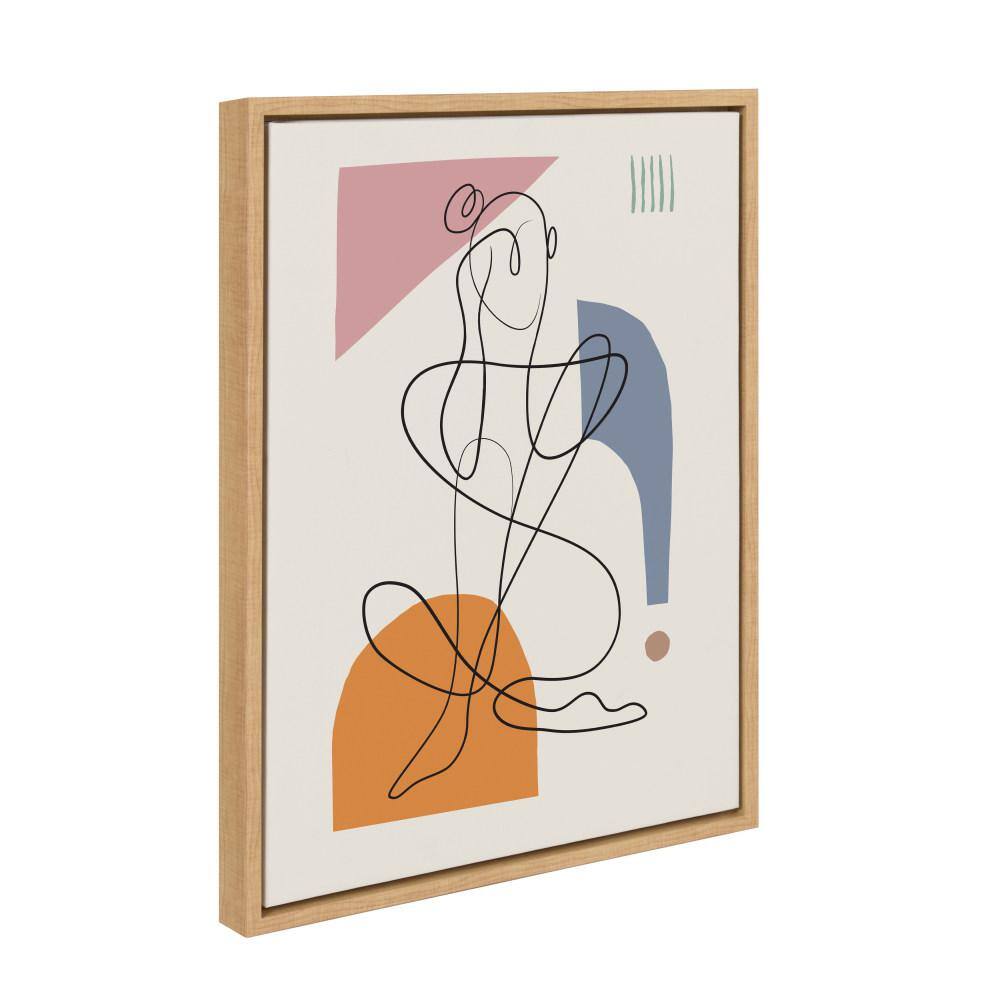 Colorful Abstract Line Art Print on Canvas for Kids Nursery