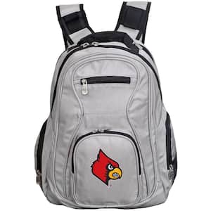 NCAA Louisville Cardinals 19 in. Gray Laptop Backpack