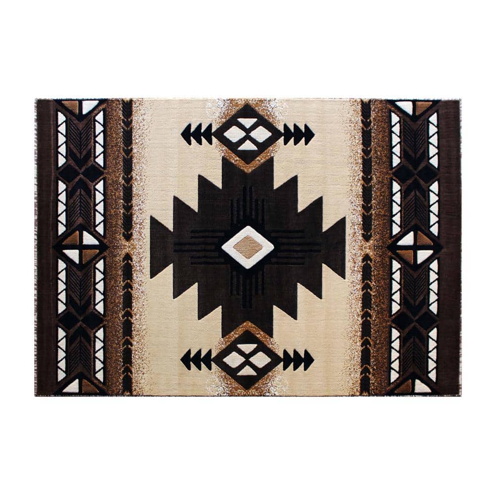 American Dakota High Country Rooster 8ft x 11ft Area Rug in Black