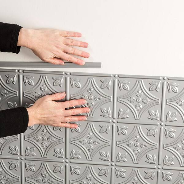 Fasade® Argent Silver Backsplash Accessory Kit - 9 Piece
