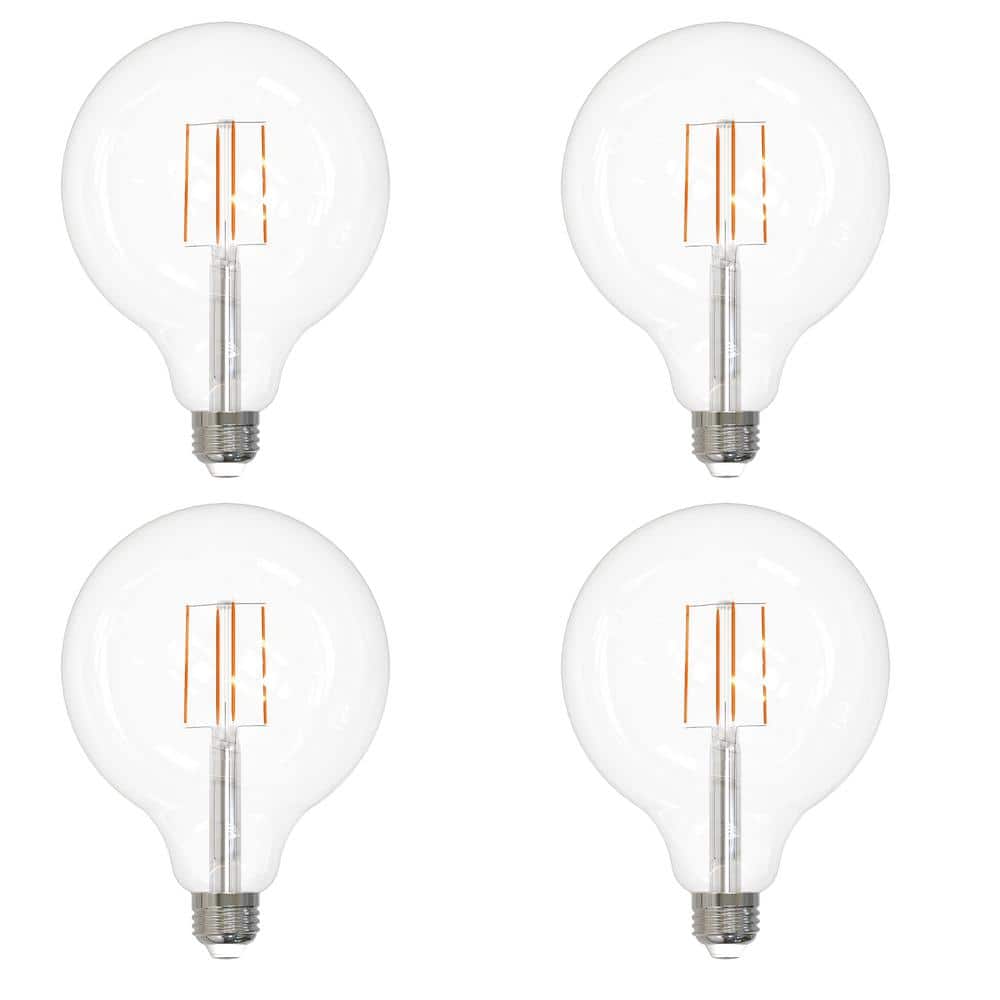 100-Watt Equivalent G40 Dimmable Edison Filament Decorative Clear Globe LED Light Bulb in Warm White 2700K (4-Pack) price history on PriceWatchPro