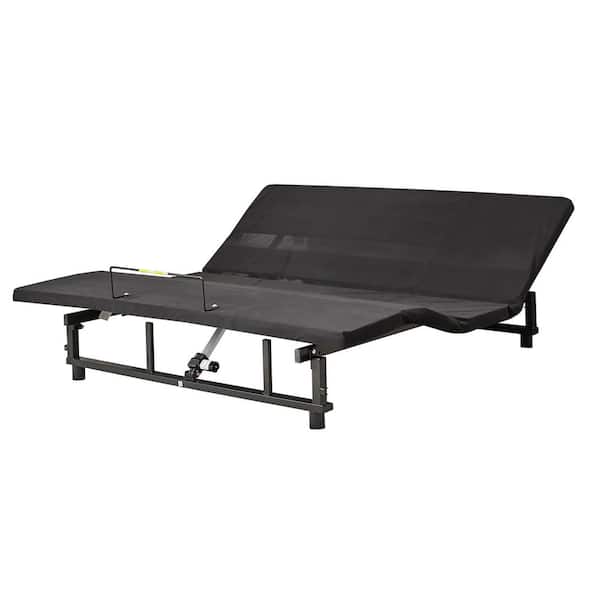 Unbranded Black Steel Frame Queen Size Platform Bed with Head and Foot Incline Wireless Control Zero Gravity Adjustable Bed Base