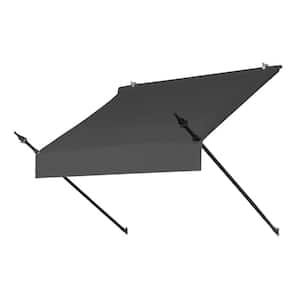 4 ft. Designer Manually Retractable Awning (36.5 in. Projection) in Charcoal Gray