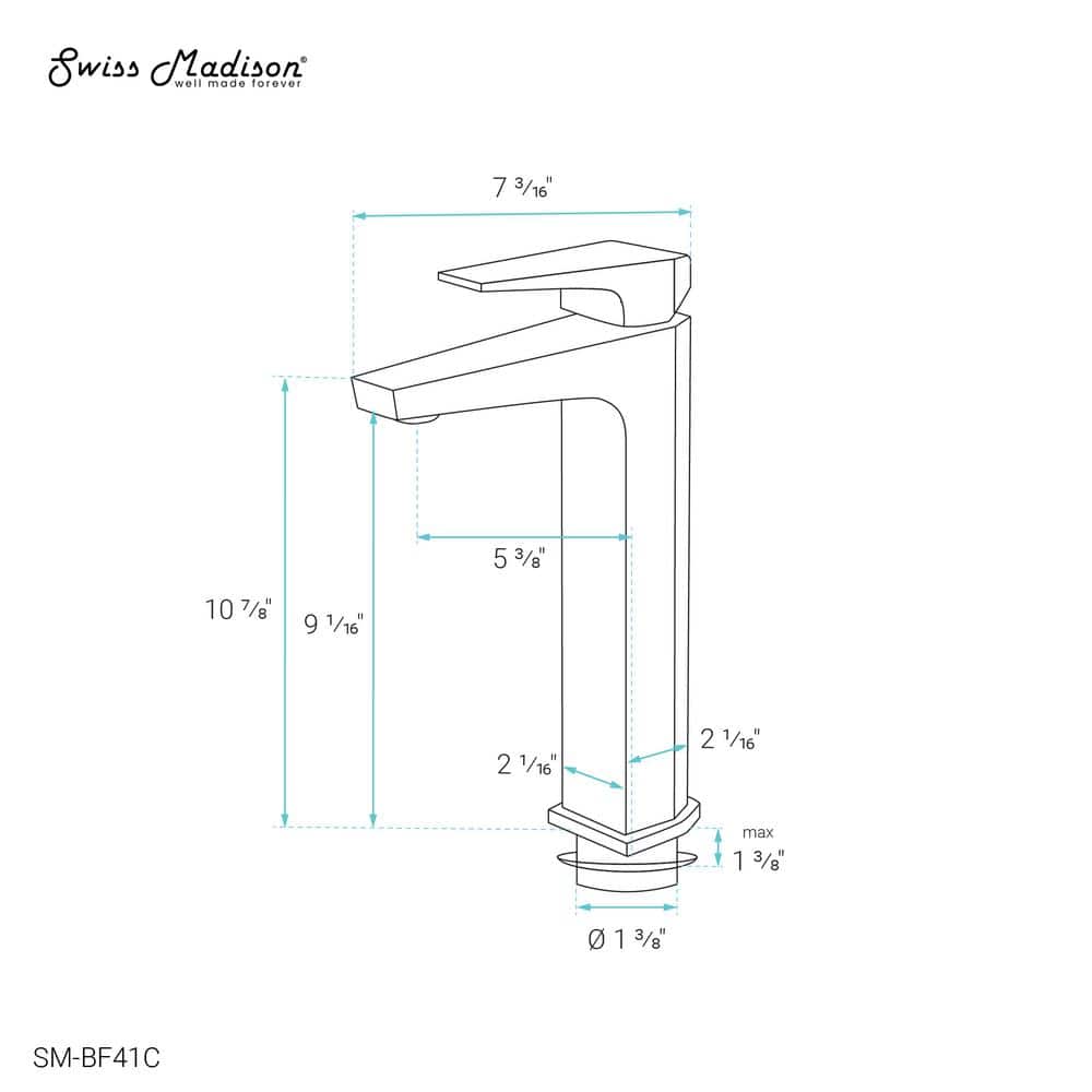Voltaire Chrome Single-Handle High Arc Bathroom Faucet