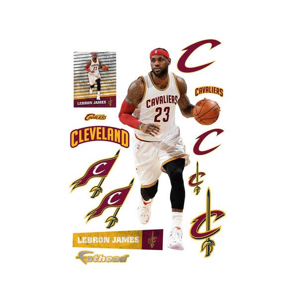 Fathead 78 in. H x 39 in. W Lebron James Wall Mural