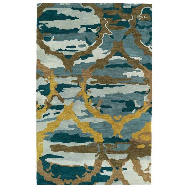 Kaleen Brushstrokes Blue 4 ft. x 6 ft. Area Rug