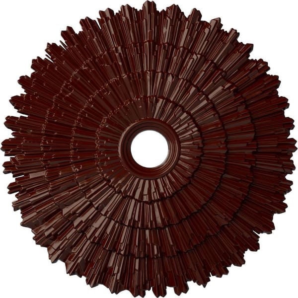 Ekena Millwork 1-7/8" x 24-3/4" x 24-3/4" Polyurethane Eryn Ceiling, Brushed Mahogany