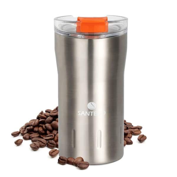 GQB 12 oz. Stainless Steel Insulated Coffee Mug with Flip Lid in Silver, Double Wall Vacuum Mug